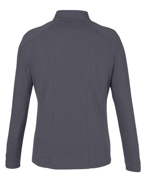 Women's Origin Performance Pique Quarter-Zip Pullover - Carbon/ Black Back