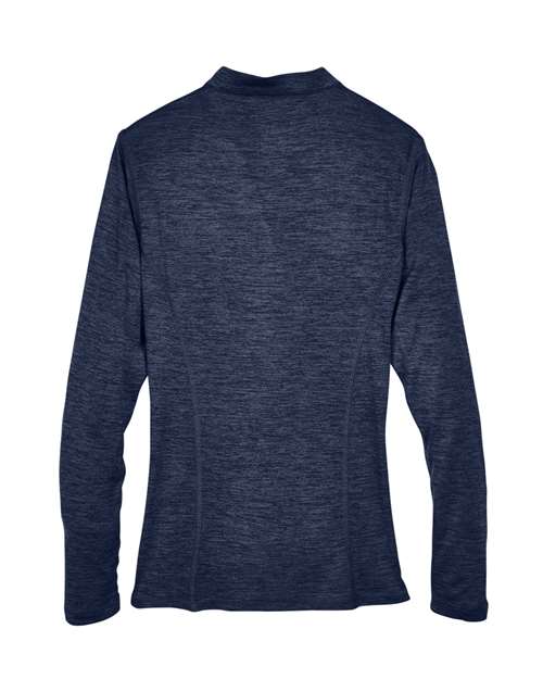 Women's Kinetic Performance Quarter-Zip Pullover - Classic Navy Heather/ Carbon Back