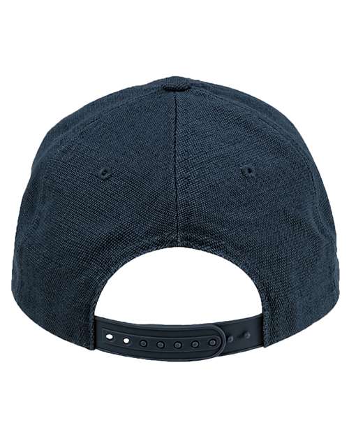 Washed Hemp Unstructured Baseball Cap - Navy Back