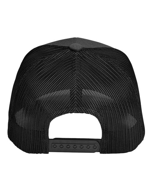 Youth Zone Sonic Heather Trucker Cap by Yupoong - Black Heather/ Black Back
