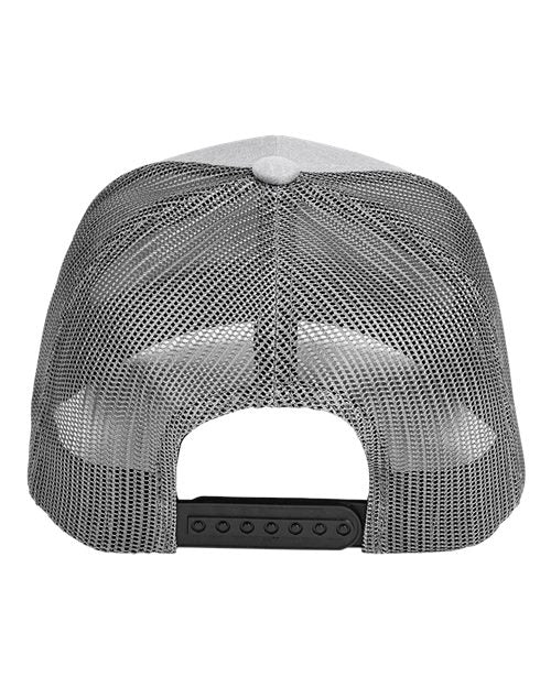 Zone Sonic Heather Trucker Cap by Yupoong - Athletic Heather/ Sport Graphite Back