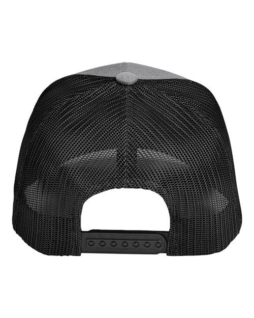 Zone Sonic Heather Trucker Cap by Yupoong - Dark Grey Heather/ Black Back