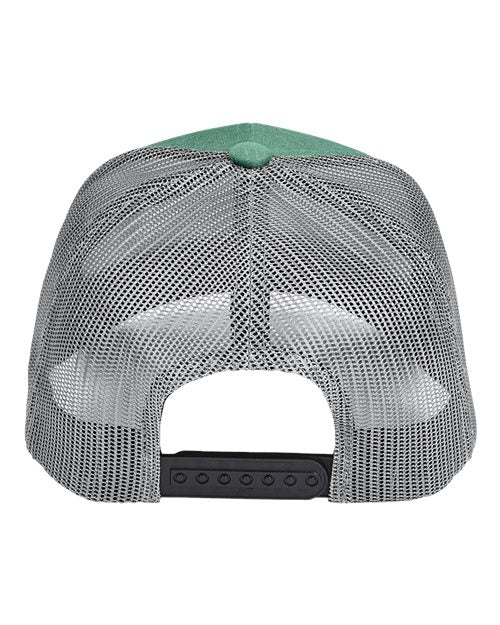 Zone Sonic Heather Trucker Cap by Yupoong - Sport Forest Heather/ Sport Graphite Back