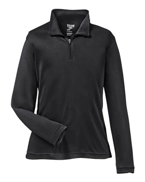 Youth Zone Performance Quarter-Zip Pullover - Black Front