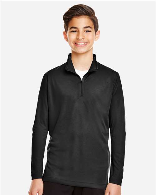 Team 365 Youth Zone Performance Quarter-Zip Pullover - Model Front
