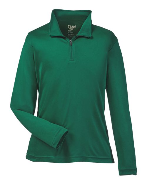 Youth Zone Performance Quarter-Zip Pullover - Sport Forest Front