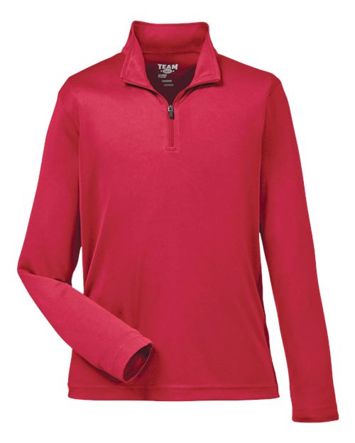 Youth Zone Performance Quarter-Zip Pullover - Sport Red Front