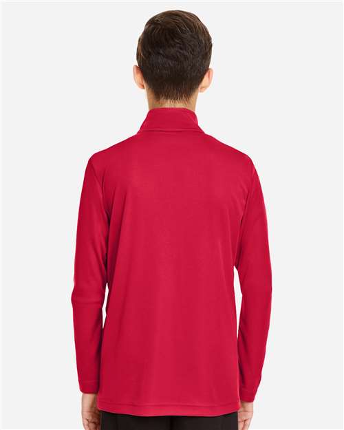 Youth Zone Performance Quarter-Zip Pullover - Sport Red Back