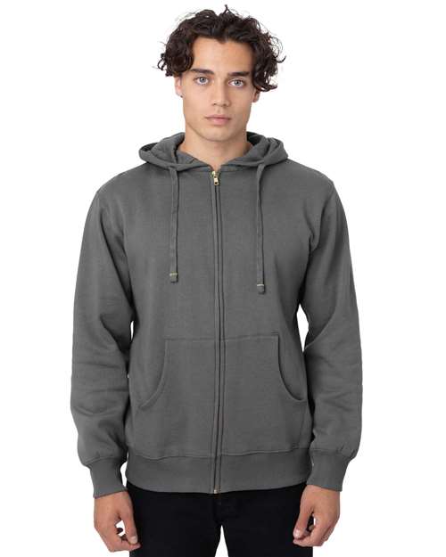 Unisex Heritage Full-Zip Hooded Sweatshirt - Charcoal Front