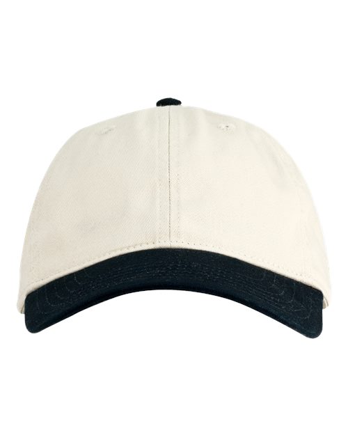 Eco Baseball Cap - Oyster/ Black Front