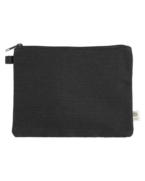 Hemp Pouch - Black/ Black Front