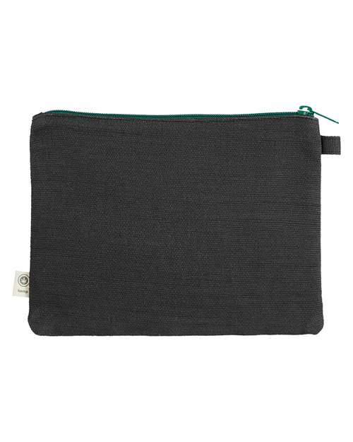 Hemp Pouch - Black/ Kelly Back
