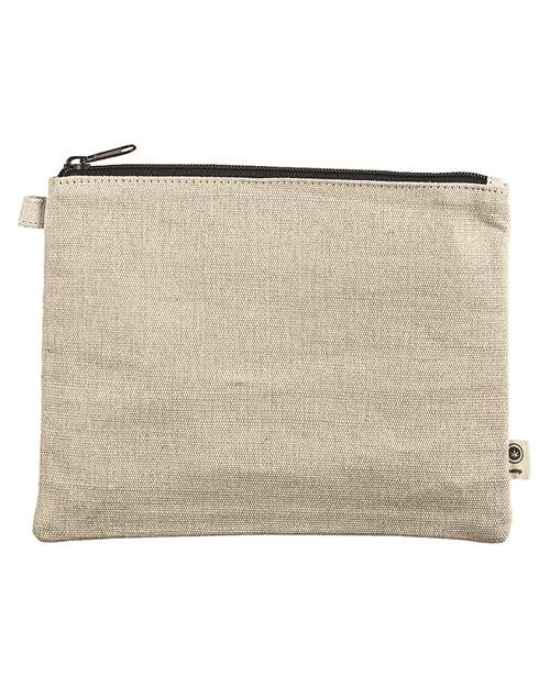 Hemp Pouch - Natural/ Black Front