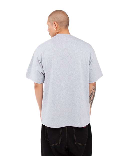 Unisex Max Heavyweight T-Shirt - Heather Grey Back