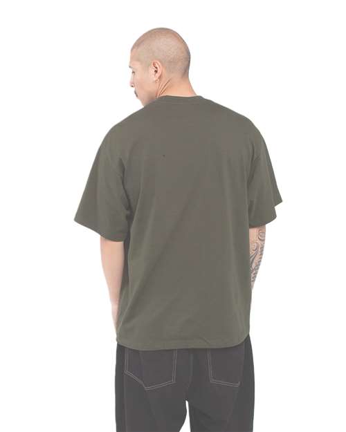 Unisex Max Heavyweight T-Shirt - Olive Back