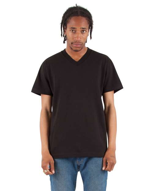 Unisex V-Neck T-Shirt - Black Front