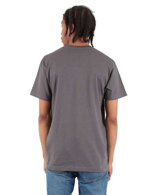 Unisex V-Neck T-Shirt - Dark Grey Back