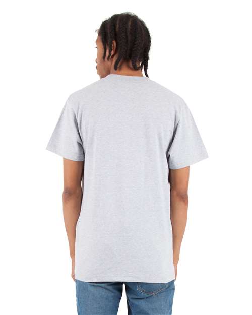 Unisex V-Neck T-Shirt - Heather Grey Back
