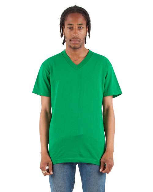 Unisex V-Neck T-Shirt - Kelly Green Front