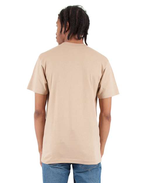 Unisex V-Neck T-Shirt - Khaki Back