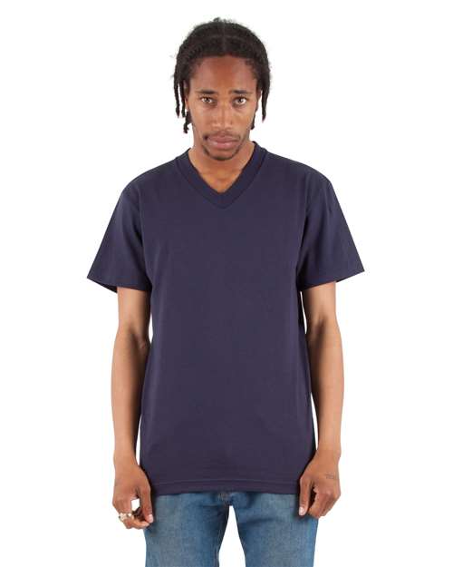 Unisex V-Neck T-Shirt - Navy Front