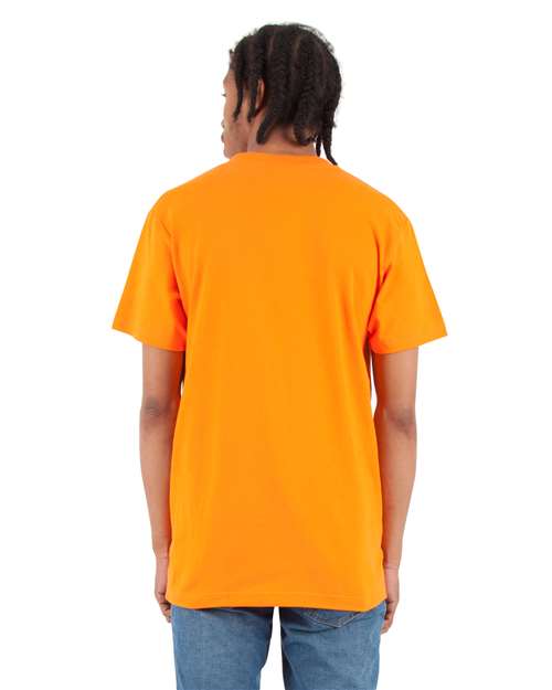 Unisex V-Neck T-Shirt - Orange Back