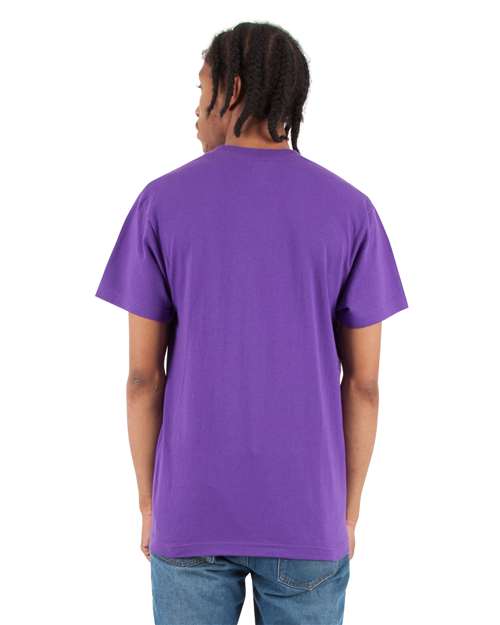 Unisex V-Neck T-Shirt - Purple Back