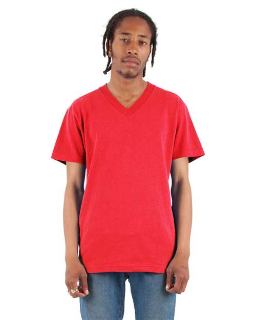 Unisex V-Neck T-Shirt - Red Front