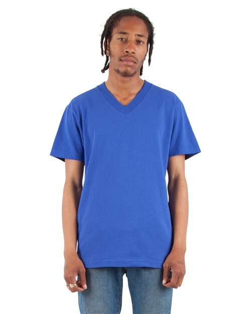 Unisex V-Neck T-Shirt - Royal Front