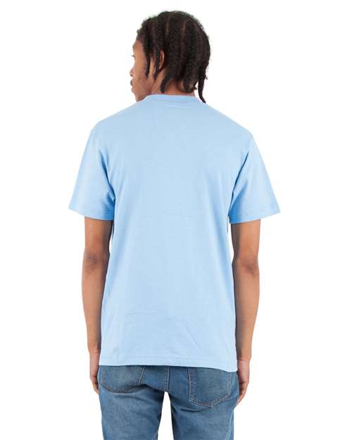 Unisex V-Neck T-Shirt - Sky Blue Back