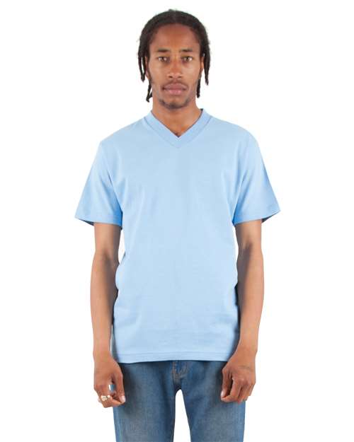 Unisex V-Neck T-Shirt - Sky Blue Front