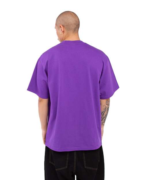 Unisex Tall Max Heavyweight T-Shirt - Purple Back