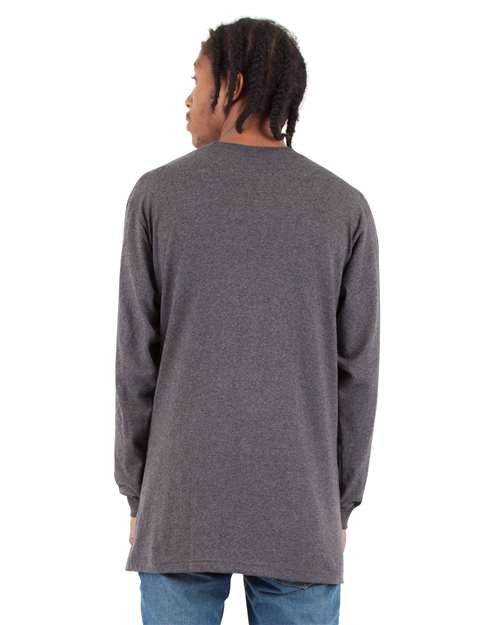 Unisex Active Long Sleeve T-Shirt - Charcoal Grey Heather Back
