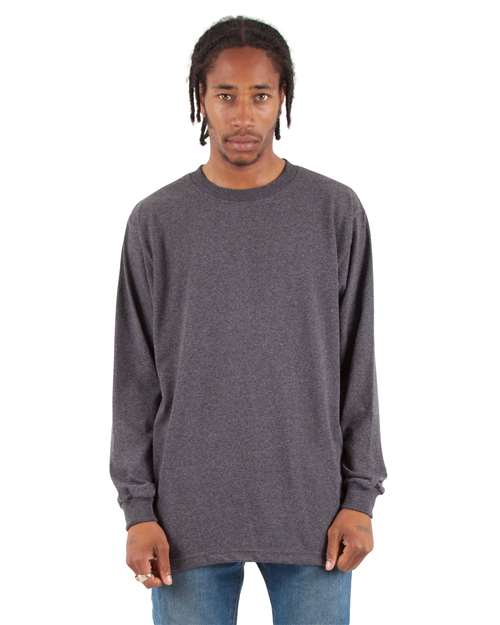 Unisex Active Long Sleeve T-Shirt - Charcoal Grey Heather Front