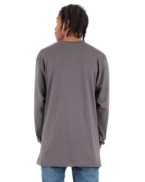 Unisex Active Long Sleeve T-Shirt - Dark Grey Back