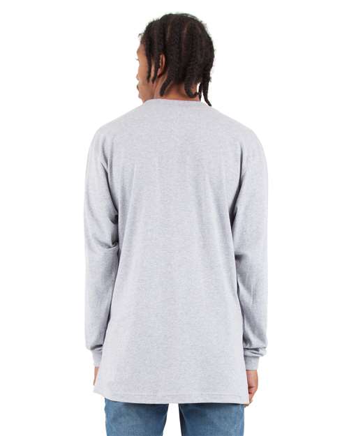 Unisex Active Long Sleeve T-Shirt - Heather Grey Back