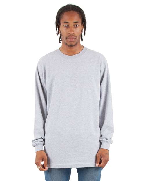 Unisex Active Long Sleeve T-Shirt - Heather Grey Front