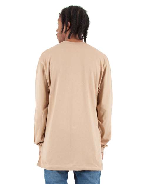 Unisex Active Long Sleeve T-Shirt - Khaki Back