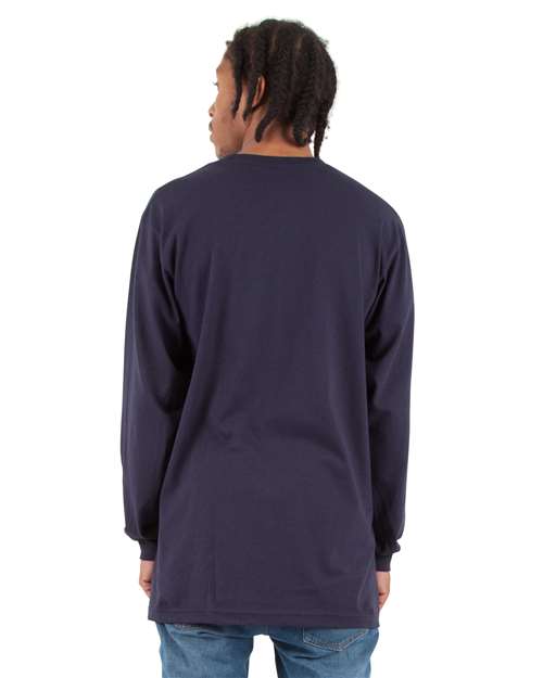 Unisex Active Long Sleeve T-Shirt - Navy Back