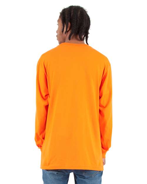 Unisex Active Long Sleeve T-Shirt - Orange Back