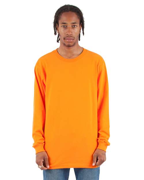 Unisex Active Long Sleeve T-Shirt - Orange Front