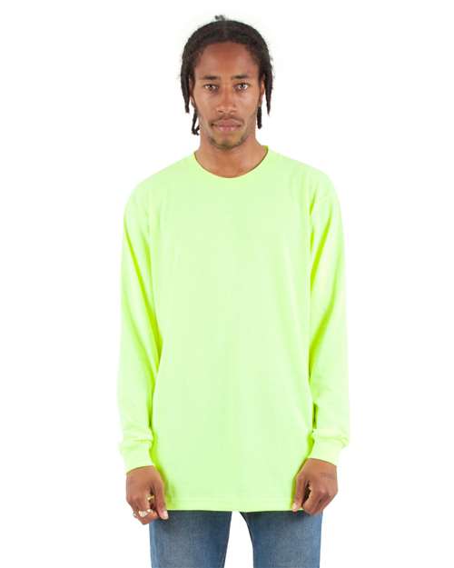 Unisex Active Long Sleeve T-Shirt - Safety Green Front