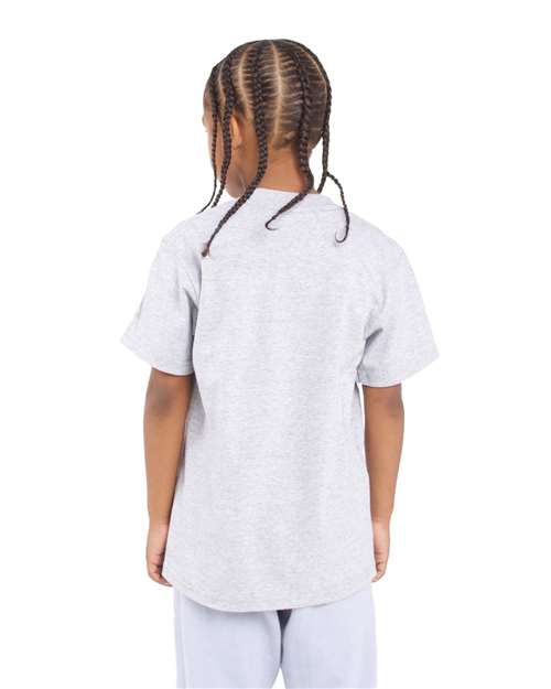 Youth Active T-Shirt - Heather Grey Back