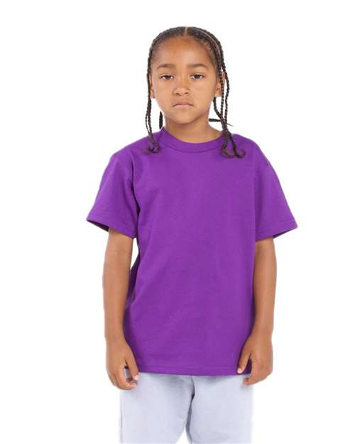 Youth Active T-Shirt - Purple Front
