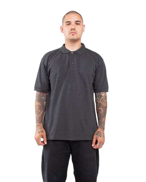 Unisex Polo - Charcoal Grey Front