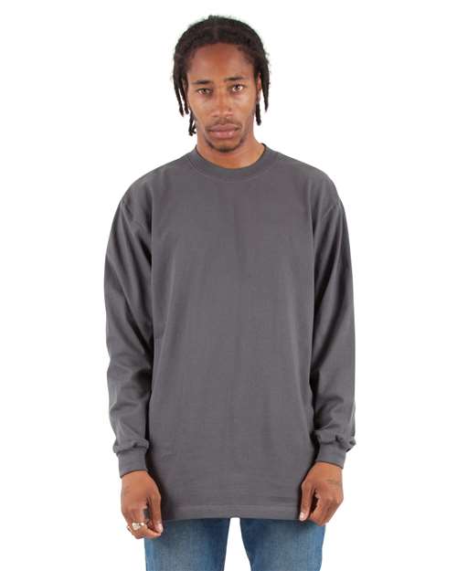 Unisex Max Heavyweight Long Sleeve T-Shirt - Dark Grey Front
