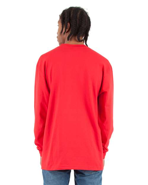Unisex Max Heavyweight Long Sleeve T-Shirt - Red Back