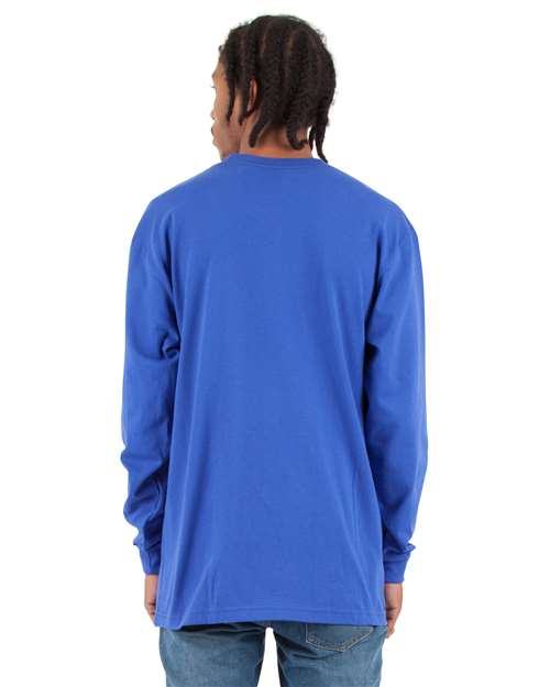 Unisex Max Heavyweight Long Sleeve T-Shirt - Royal Back