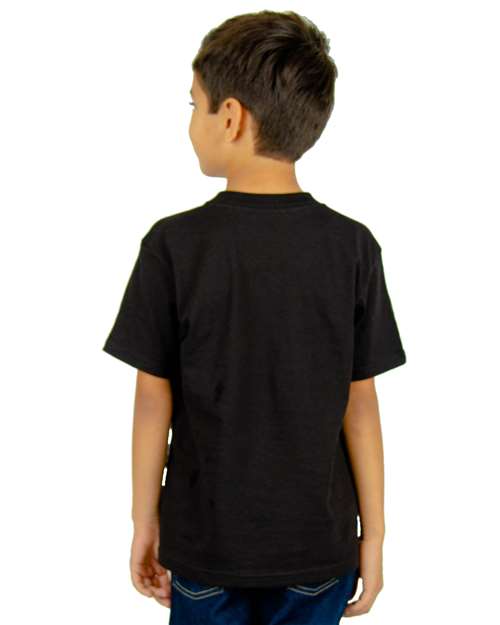 Youth V-Neck T-Shirt - Black Back