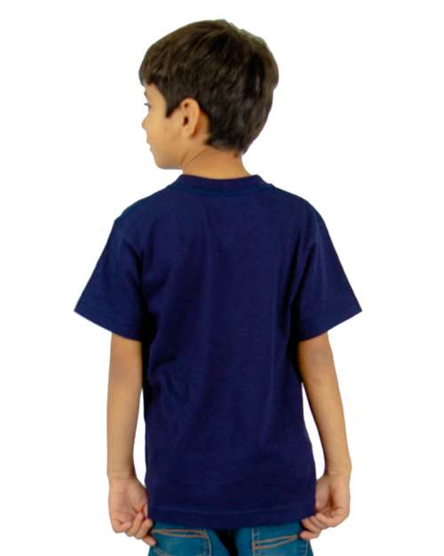Youth V-Neck T-Shirt - Navy Back